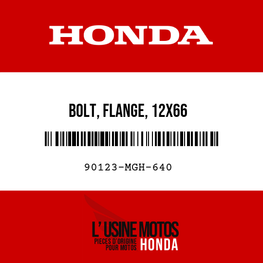 image de 90123-MGH-640 BOLT, FLANGE, 12X66