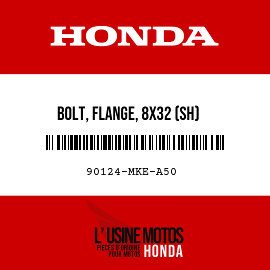 image de 90124-MKE-A50 BOLT, FLANGE, 8X32 (SH)