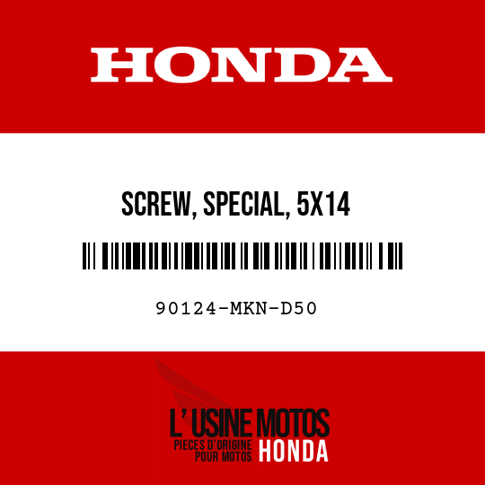 image de 90124-MKN-D50 SCREW, SPECIAL, 5X14