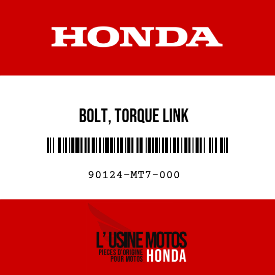 image de 90124-MT7-000 BOLT, TORQUE LINK