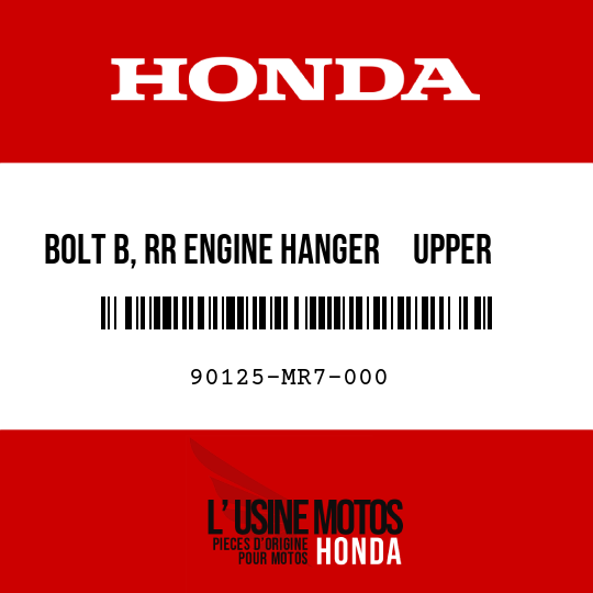image de 90125-MR7-000 BOLT B, RR ENGINE HANGER     UPPER