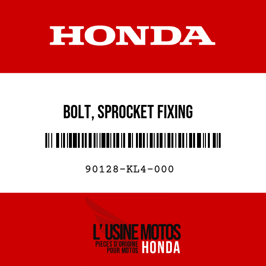 image de 90128-KL4-000 BOLT, SPROCKET FIXING