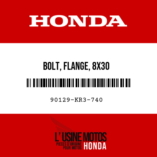 image de 90129-KR3-740 BOLT, FLANGE, 8X30