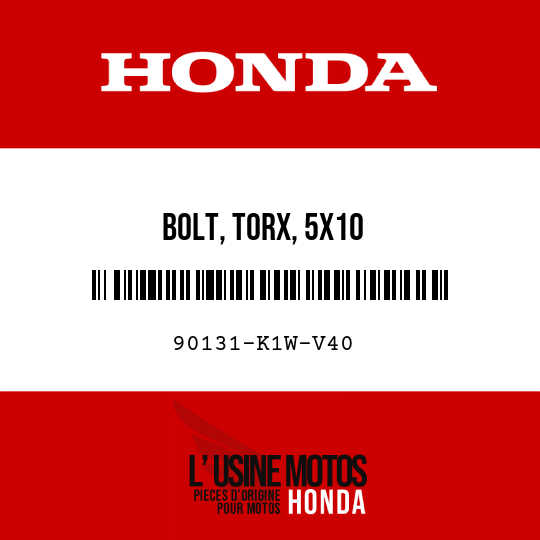 image de 90131-K1W-V40 BOLT, TORX, 5X10