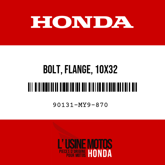 image de 90131-MY9-870 BOLT, FLANGE, 10X32