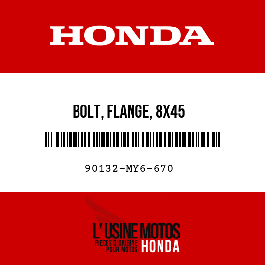 image de 90132-MY6-670 BOLT, FLANGE, 8X45