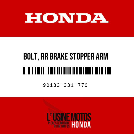 image de 90133-331-770 BOLT, RR BRAKE STOPPER ARM