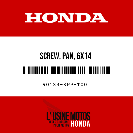 image de 90133-KPP-T00 SCREW, PAN, 6X14