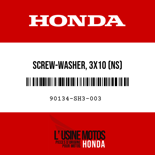 image de 90134-SH3-003 SCREW-WASHER, 3X10 (NS)