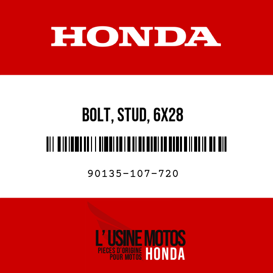 image de 90135-107-720 BOLT, STUD, 6X28