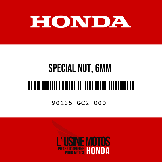 image de 90135-GC2-000 SPECIAL NUT, 6MM