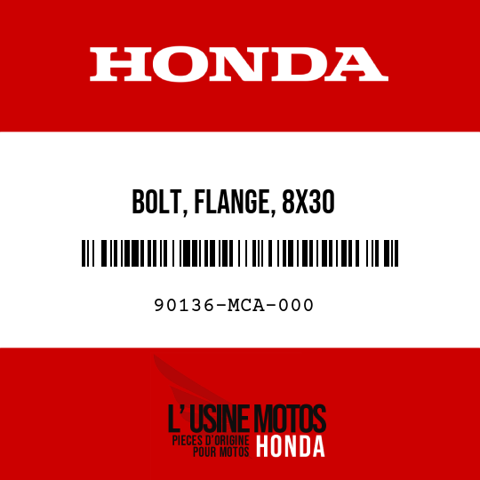 image de 90136-MCA-000 BOLT, FLANGE, 8X30
