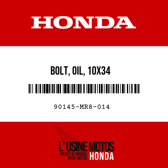image de 90145-MR8-014 BOLT, OIL, 10X34