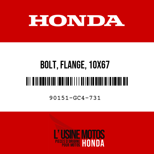 image de 90151-GC4-731 BOLT, FLANGE, 10X67