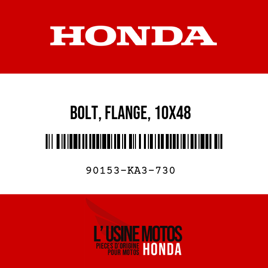 image de 90153-KA3-730 BOLT, FLANGE, 10X48