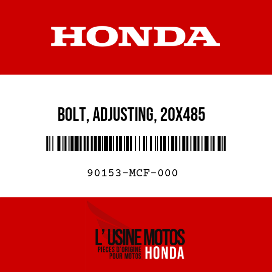image de 90153-MCF-000 BOLT, ADJUSTING, 20X485