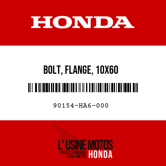 image de 90154-HA6-000 BOLT, FLANGE, 10X60