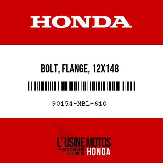 image de 90154-MBL-610 BOLT, FLANGE, 12X148