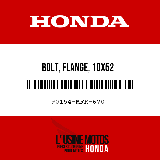 image de 90154-MFR-670 BOLT, FLANGE, 10X52