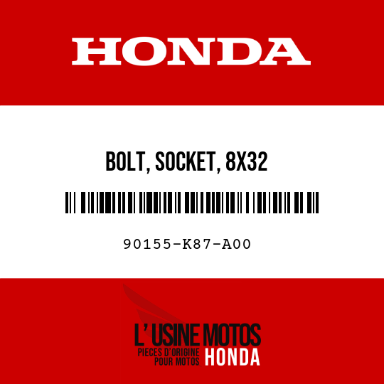 image de 90155-K87-A00 BOLT, SOCKET, 8X32