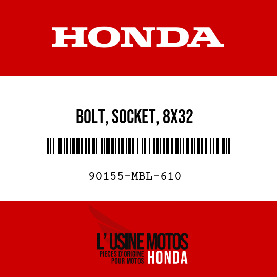 image de 90155-MBL-610 BOLT, SOCKET, 8X32