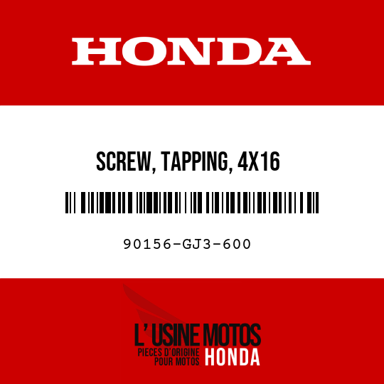 image de 90156-GJ3-600 SCREW, TAPPING, 4X16