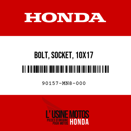 image de 90157-MN8-000 BOLT, SOCKET, 10X17