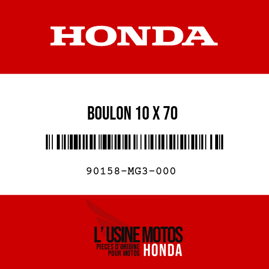 image de 90158-MG3-000 BOULON 10 X 70