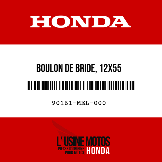 image de 90161-MEL-000 BOULON DE BRIDE, 12X55
