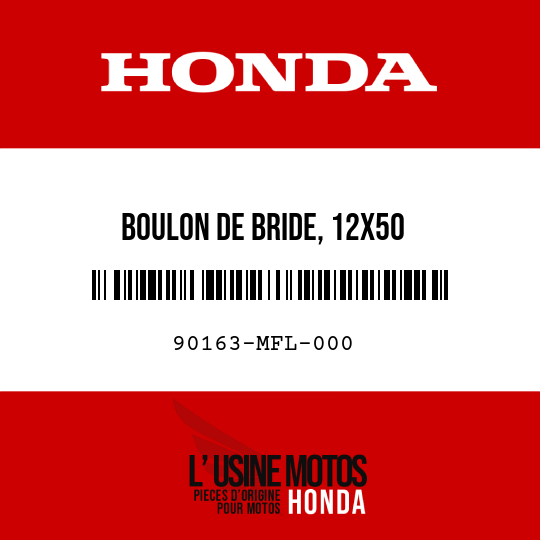 image de 90163-MFL-000 BOULON DE BRIDE, 12X50
