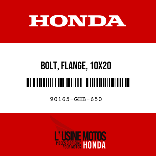 image de 90165-GHB-650 BOLT, FLANGE, 10X20