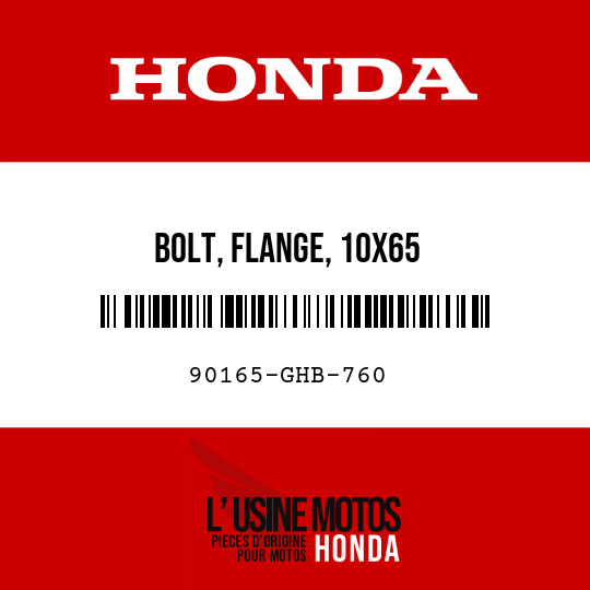image de 90165-GHB-760 BOLT, FLANGE, 10X65