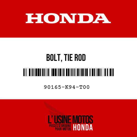 image de 90165-K94-T00 BOLT, TIE ROD