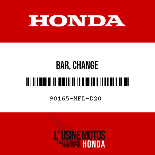 image de 90165-MFL-D20 BAR, CHANGE