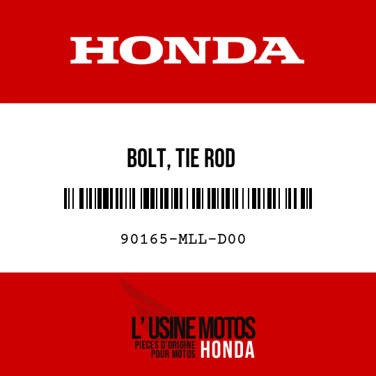 image de 90165-MLL-D00 BOLT, TIE ROD