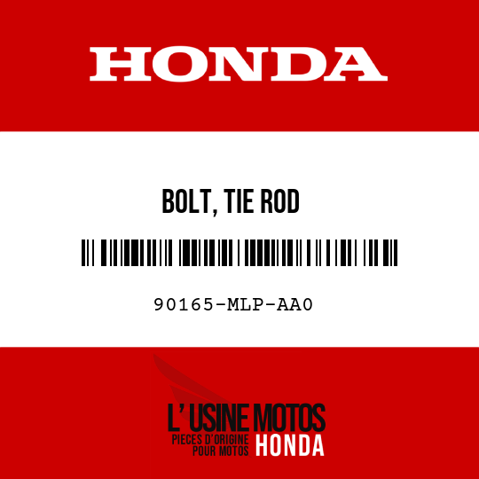 image de 90165-MLP-AA0 BOLT, TIE ROD