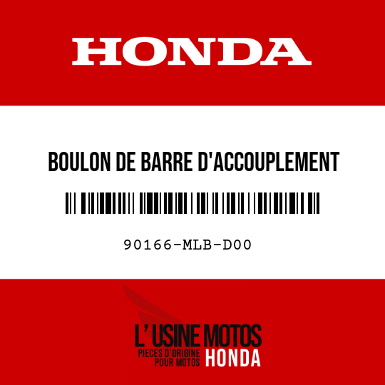 image de 90166-MLB-D00 BOULON DE BARRE D'ACCOUPLEMENT