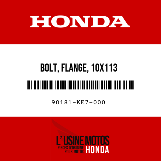 image de 90181-KE7-000 BOLT, FLANGE, 10X113
