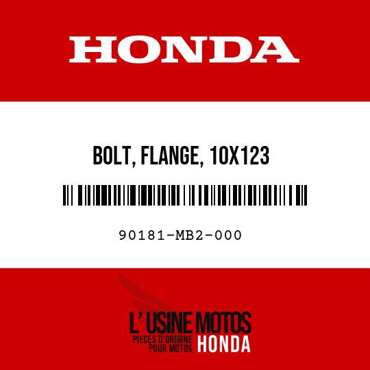 image de 90181-MB2-000 BOLT, FLANGE, 10X123