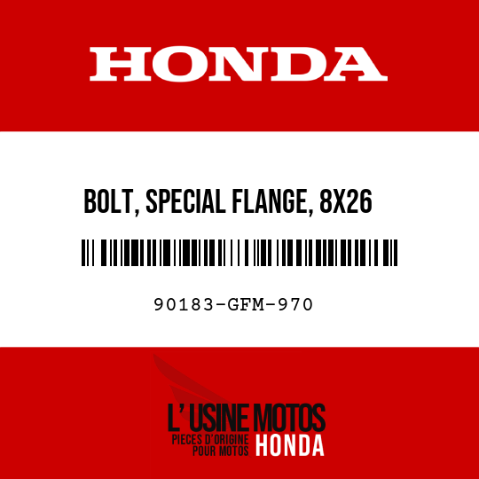 image de 90183-GFM-970 BOLT, SPECIAL FLANGE, 8X26