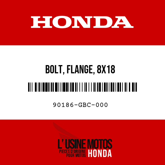 image de 90186-GBC-000 BOLT, FLANGE, 8X18