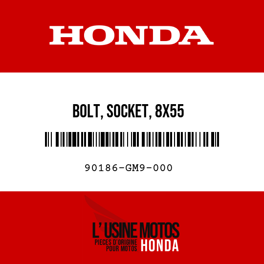 image de 90186-GM9-000 BOLT, SOCKET, 8X55