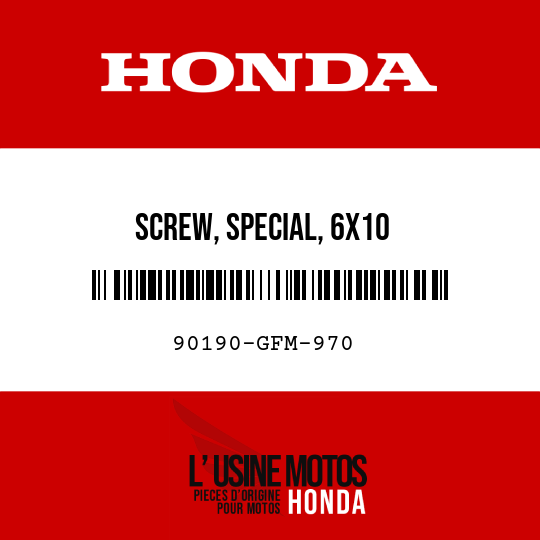 image de 90190-GFM-970 SCREW, SPECIAL, 6X10