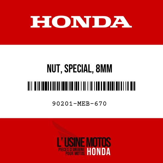 image de 90201-MEB-670 NUT, SPECIAL, 8MM