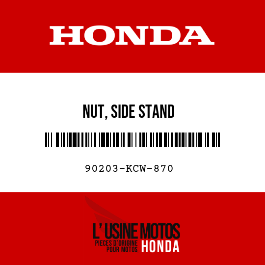 image de 90203-KCW-870 NUT, SIDE STAND