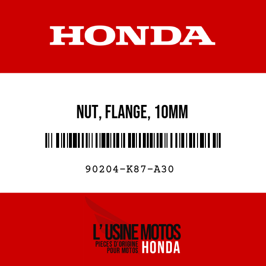 image de 90204-K87-A30 NUT, FLANGE, 10MM