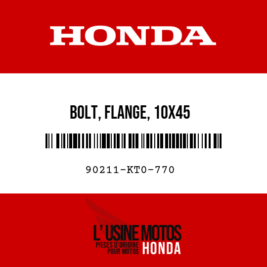 image de 90211-KT0-770 BOLT, FLANGE, 10X45