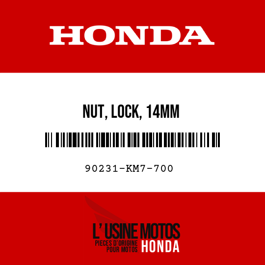 image de 90231-KM7-700 NUT, LOCK, 14MM