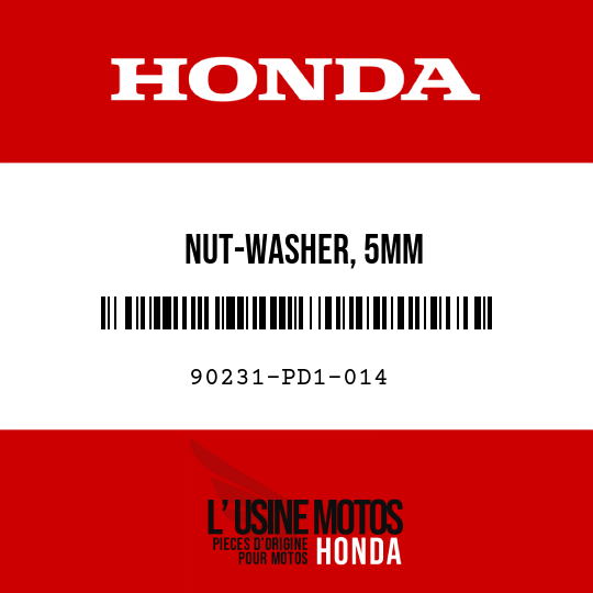 image de 90231-PD1-014 NUT-WASHER, 5MM