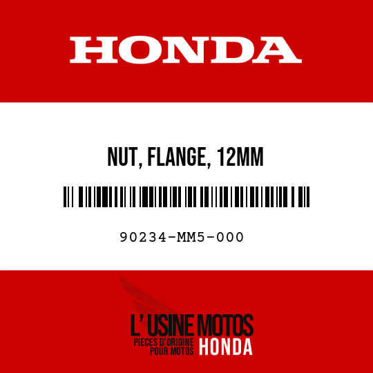 image de 90234-MM5-000 NUT, FLANGE, 12MM